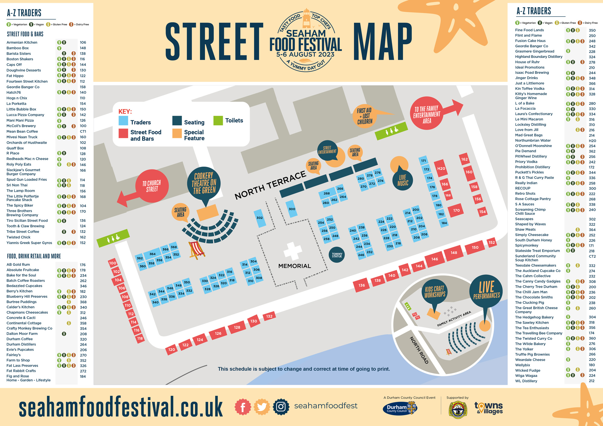 Seaham Food Festival Map Seaham Food Festival